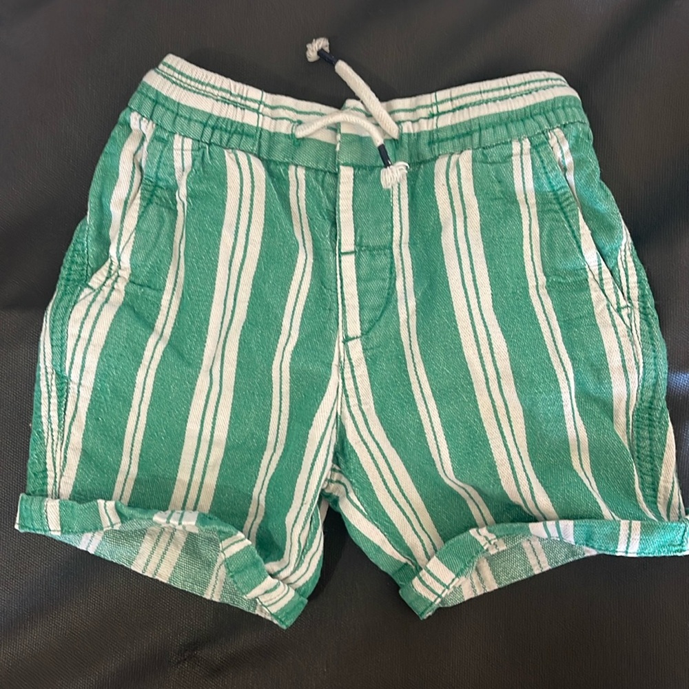 Boys Green stripe shorts H&M